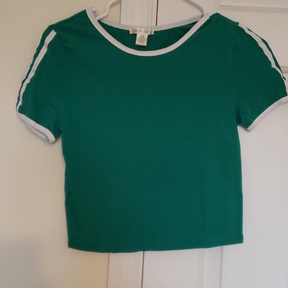 Green crop top